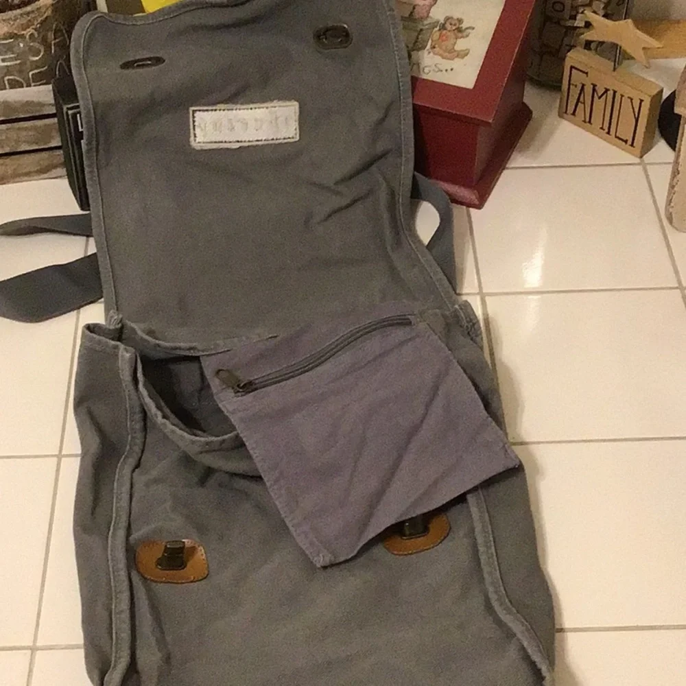 ‘Authentic Pigment’ Durango Gray Messenger Bag (#3)